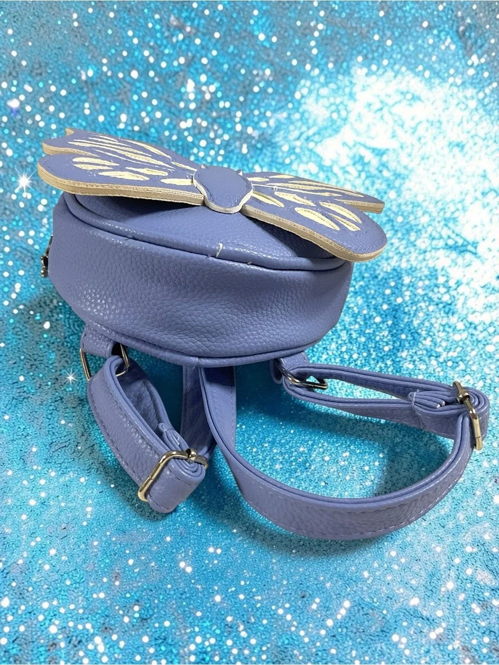 Cupcakes & Cashmere Kids Butterfly Backpack - Blue and Cream